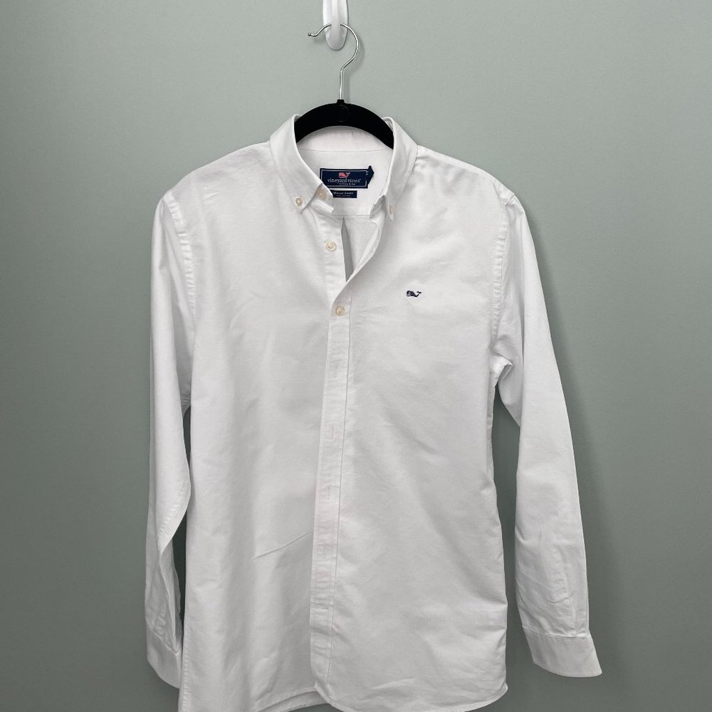 White cotton oxford Vineyard Vines Boys size xl (18)
